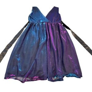 BAY iridescent Dress mermaid size 8 shiny sparkle mesh Y2K
